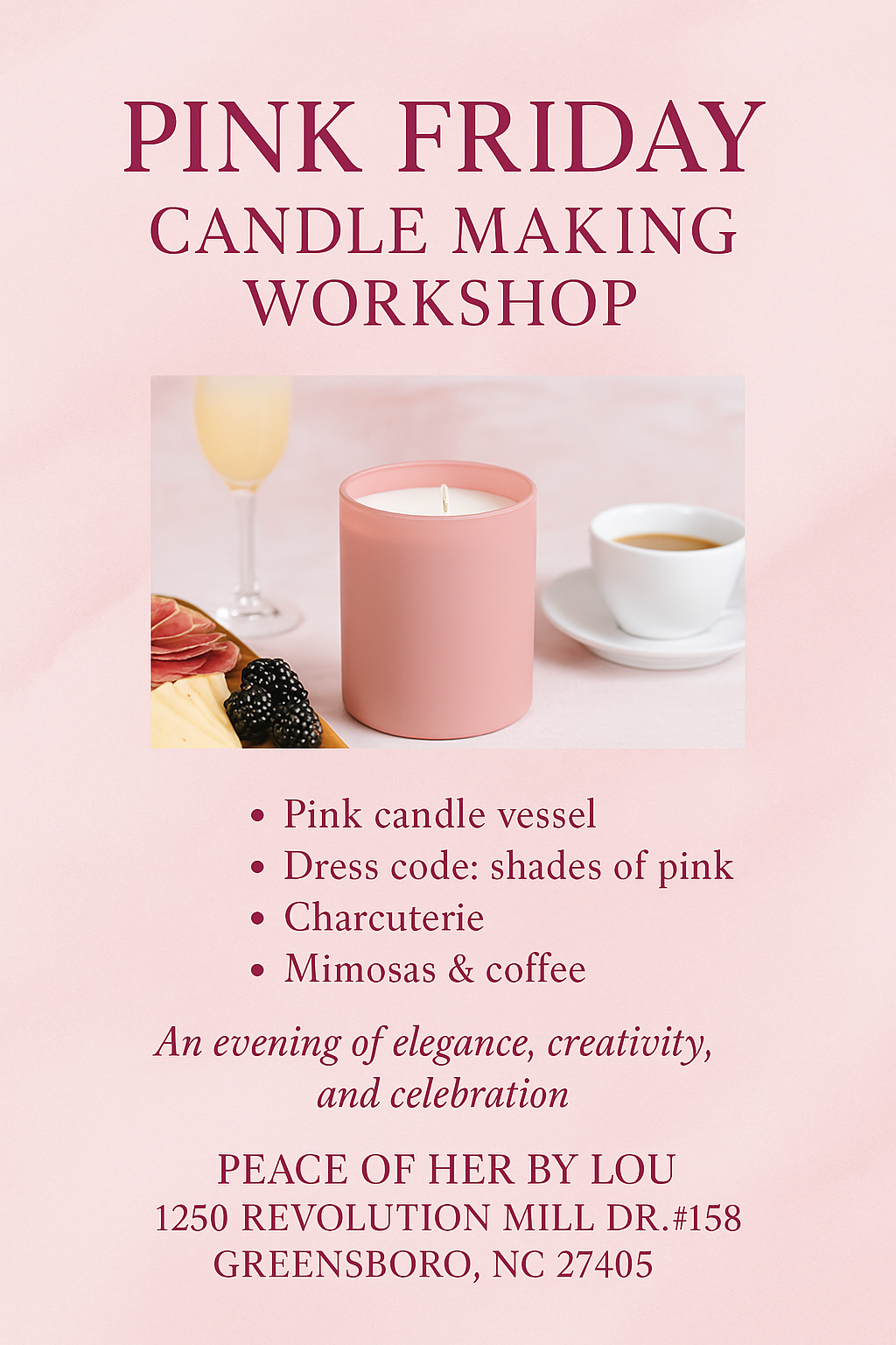 Pink Friday Candle Making Workshop 10/24/2025